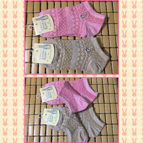 Angora Rabbit 4 pairs ankle socks ( adult ) - Picture 3 of 4